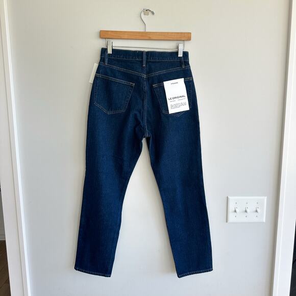 FRAME Le Original High-Rise Straight Fit Jeans in Vintage Rinse 4 NWT - Picture 3 of 11
